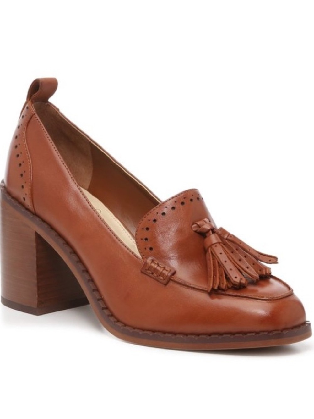 Vince Camuto Caiana Loafer in Cognac, Size 6.5 in EUC Like New!